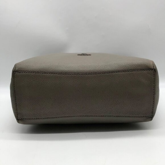 Coach Gray Pebbled Leather Turnlock Chain Tote Bag 57107 - Picture 5 of 11